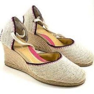 Via Spiga Lennox Crochet Wedge Espadrille